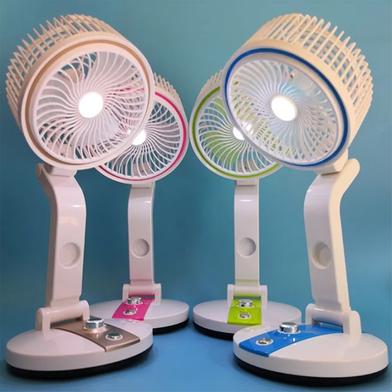 LR-2018 USB Rechargeable Folding Fan with LED Light - Image 3